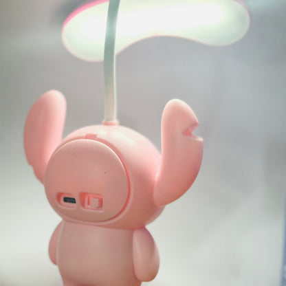 Cute Pink Cartoon Table Lamp for Kids – USB Rechargeable LED Desk Light