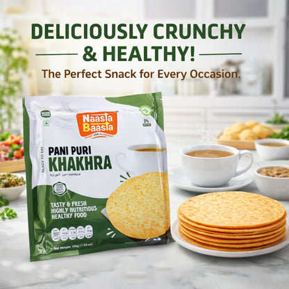 Naasta Baasta Pani Puri Khakhra -Tasty & Fresh Highly Nutritious Healthy Food (200gm)