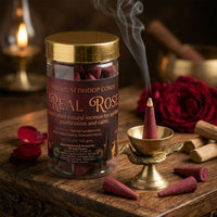 Real Rose Premium Dhoop Cones Natural Incense Cones for Spiritual Purification & Long Lasting Aroma (100Gm)