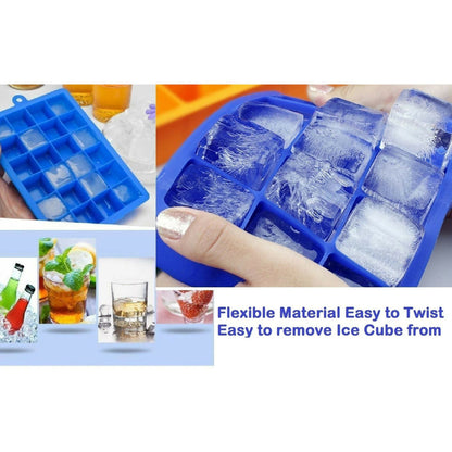 Silicon Square Shape 24 Cavity Ice Cube Trays
