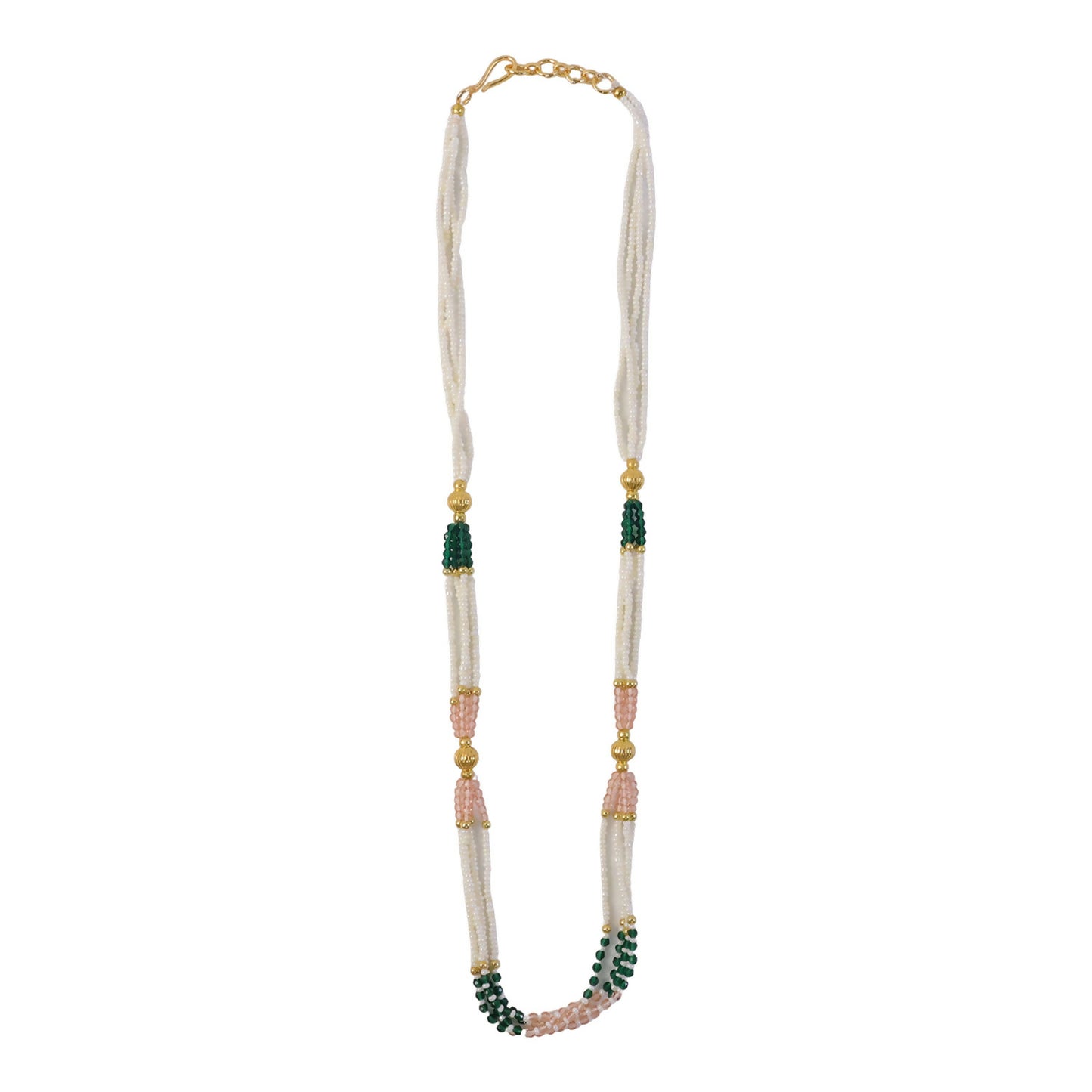 Mala necklace styled on ethnic attire, showcasing elegant design