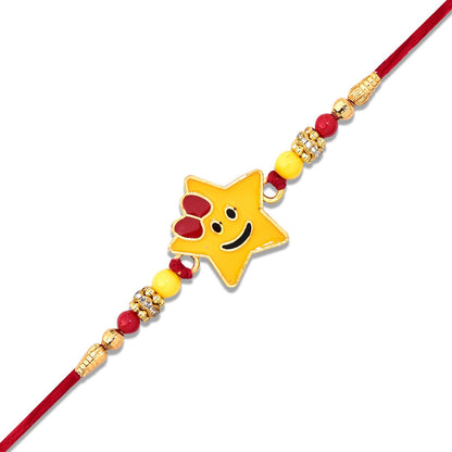 Smiley Star Rakhi Comfortable Kids Rakhi for Raksha Bandhan (10pcs)
