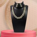 Diamond Necklace – White & Sky Blue Elegance | BW