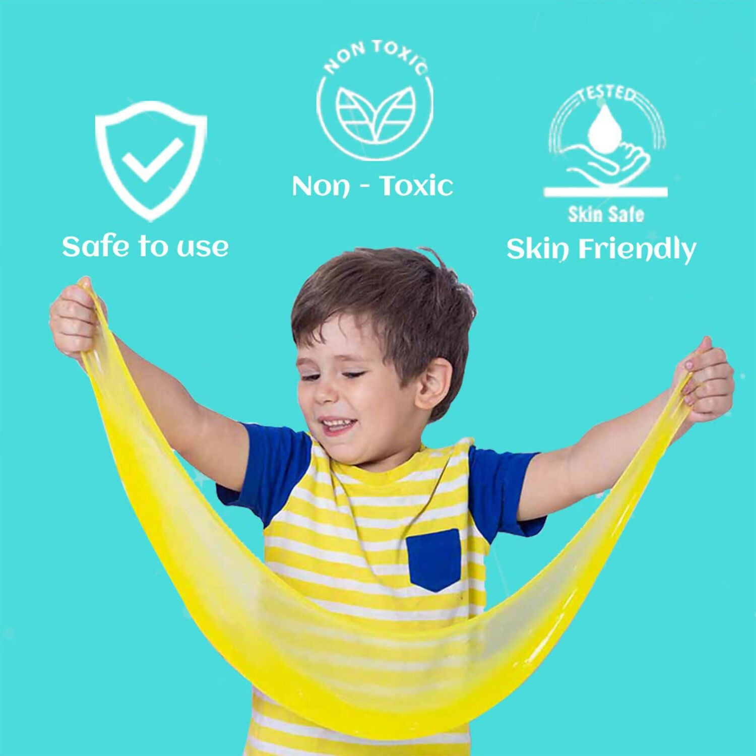 Khyati Frisky Slime – Stretchable Yellow Slime Toy in Bottle Pack for Kids’ Creative Play (3+ Years)