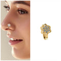 Non-Pierced Nose Clip Set – Elegant Gold & Silver Tone CZ Jewelry