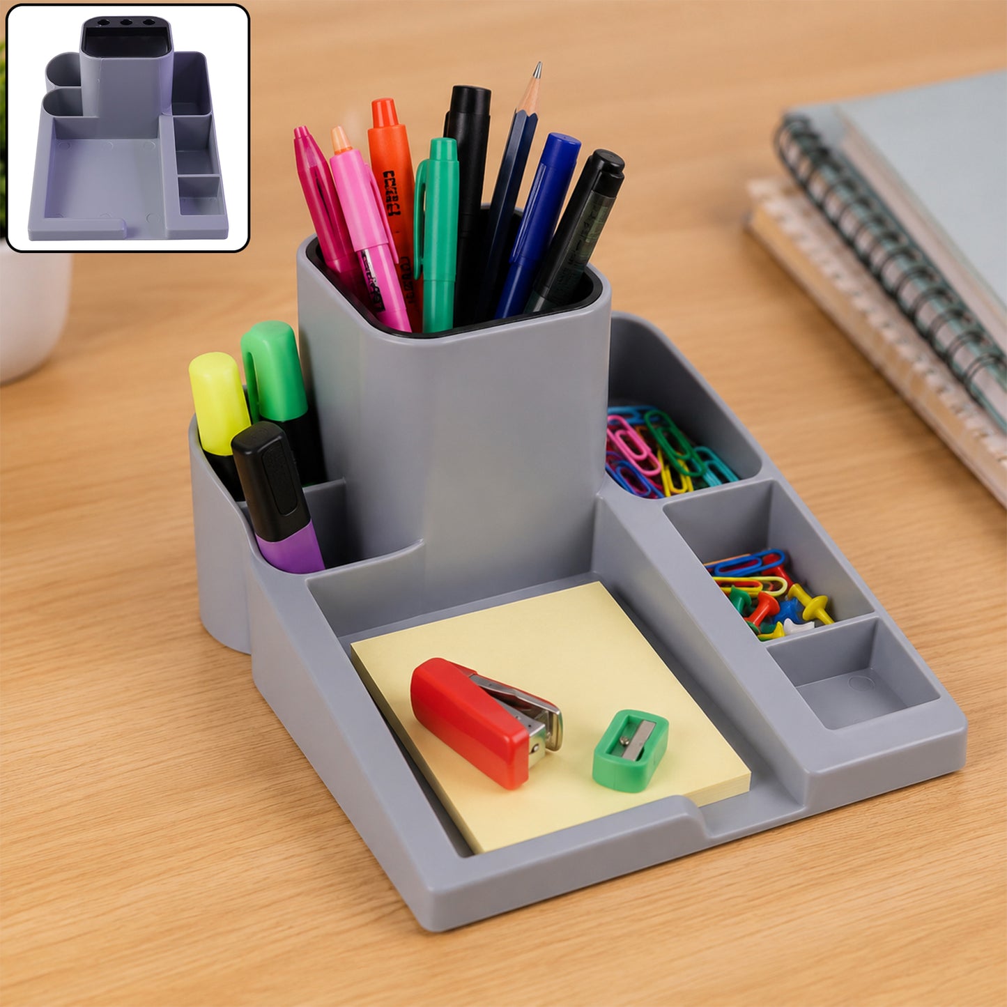 Multipurpose Desk Organizer Pen Stand with Compartments for Office & Study Table