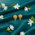 Golden Jhumka Earrings for Women – Traditional 3-Drop Design