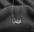 Queen Pendant Necklace – Dazzling Silver Tone with Cubic Zirconia
