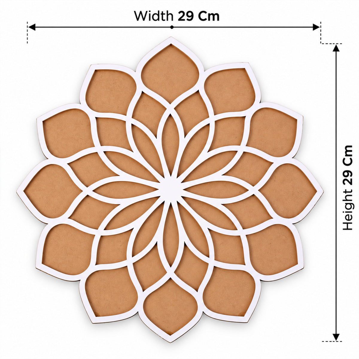 Lotus Petal Rangoli Stencil Board for Diwali, Puja and Festival Floor Decor