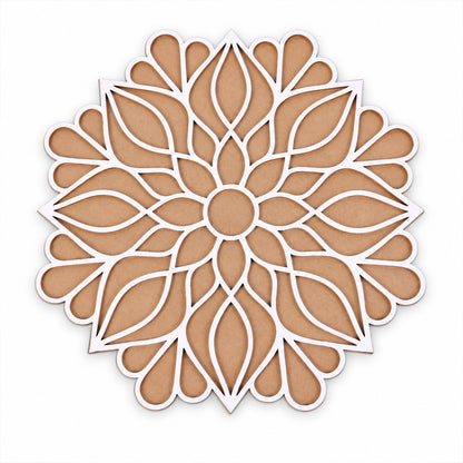 Floral Mandala Rangoli Stencil for Festive Home Entrance and Puja Decoration