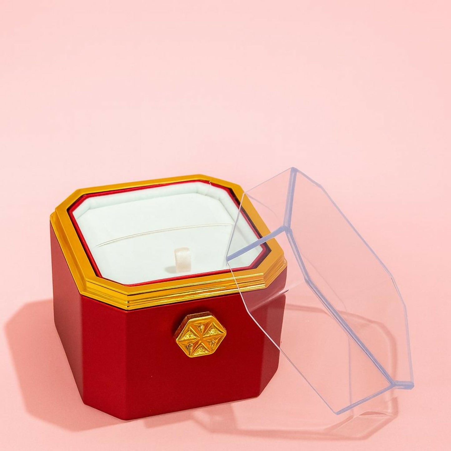 Rose Jewellery Box Gift with Transparent Lid & Premium Storage Case