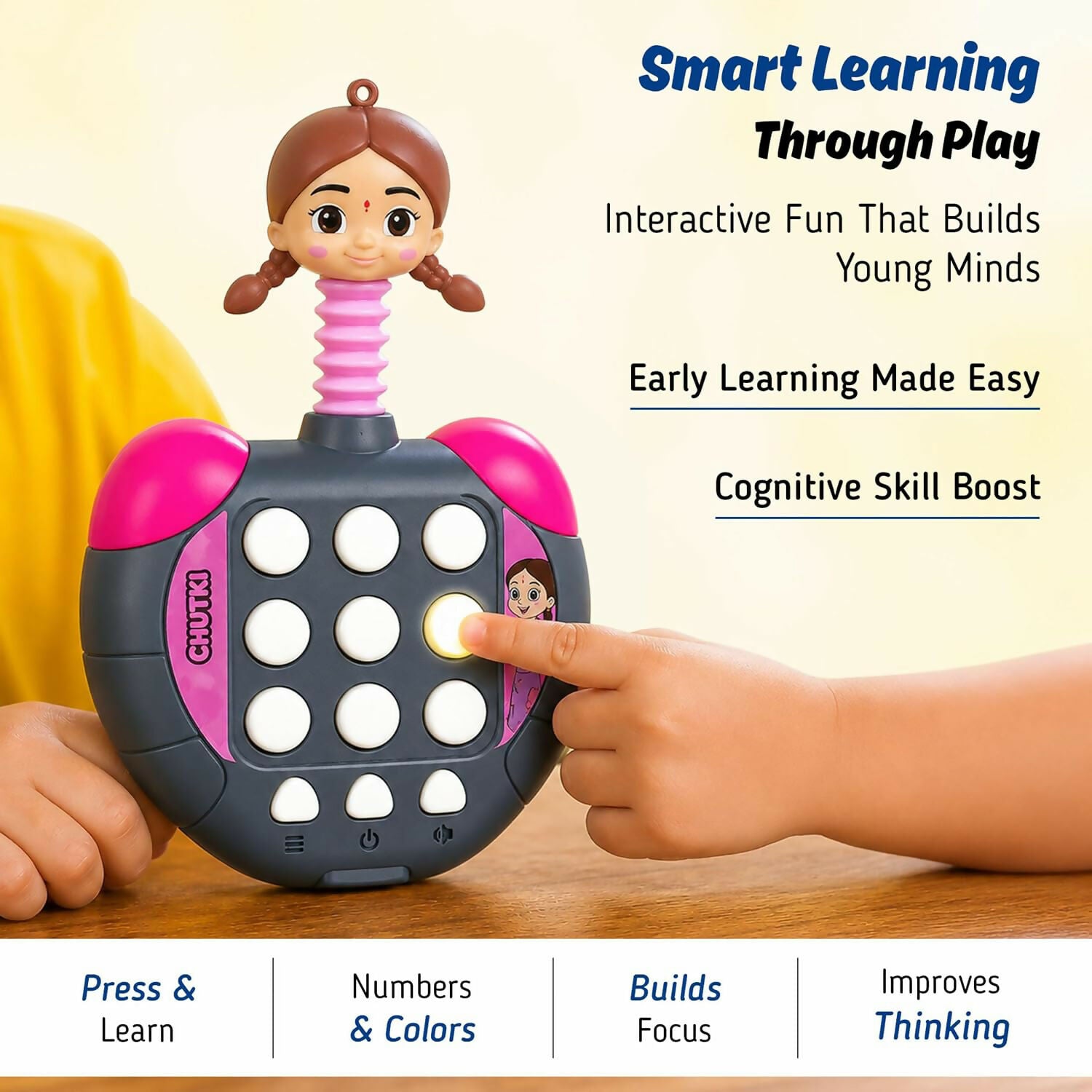 Kids Musical Learning Toy with Lights, Sounds, Fun Buttons & Interactive Play