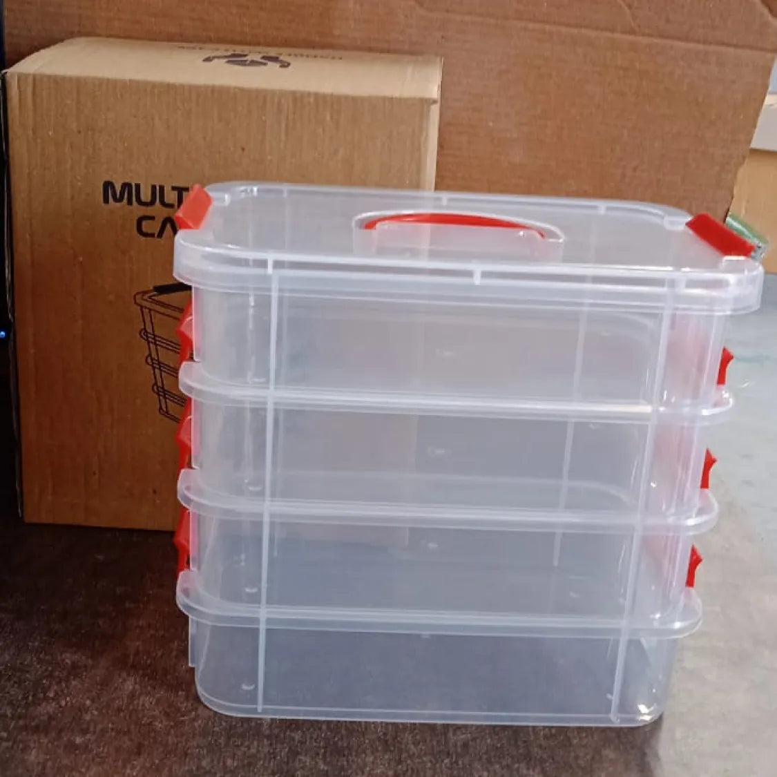 4-Layer Transparent Multipurpose Plastic Storage Box