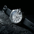 Men's Silver Chronograph Watch – Elegant Multi-Dial Design for Style