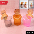 Teddy Bear Toothbrush Holder – Cute Wall-Mounted Kids Organizer