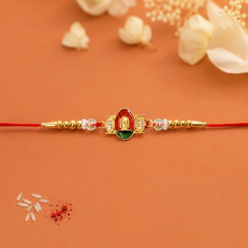 Peacock Rakhi Combo - Raksha Bandhan Gift with Silver Color Pooja Thali, Pack of 6
