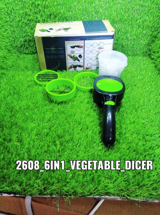 2608 Plastic 6-in-1 Manual Vegetable Grater,Chipser and Slicer