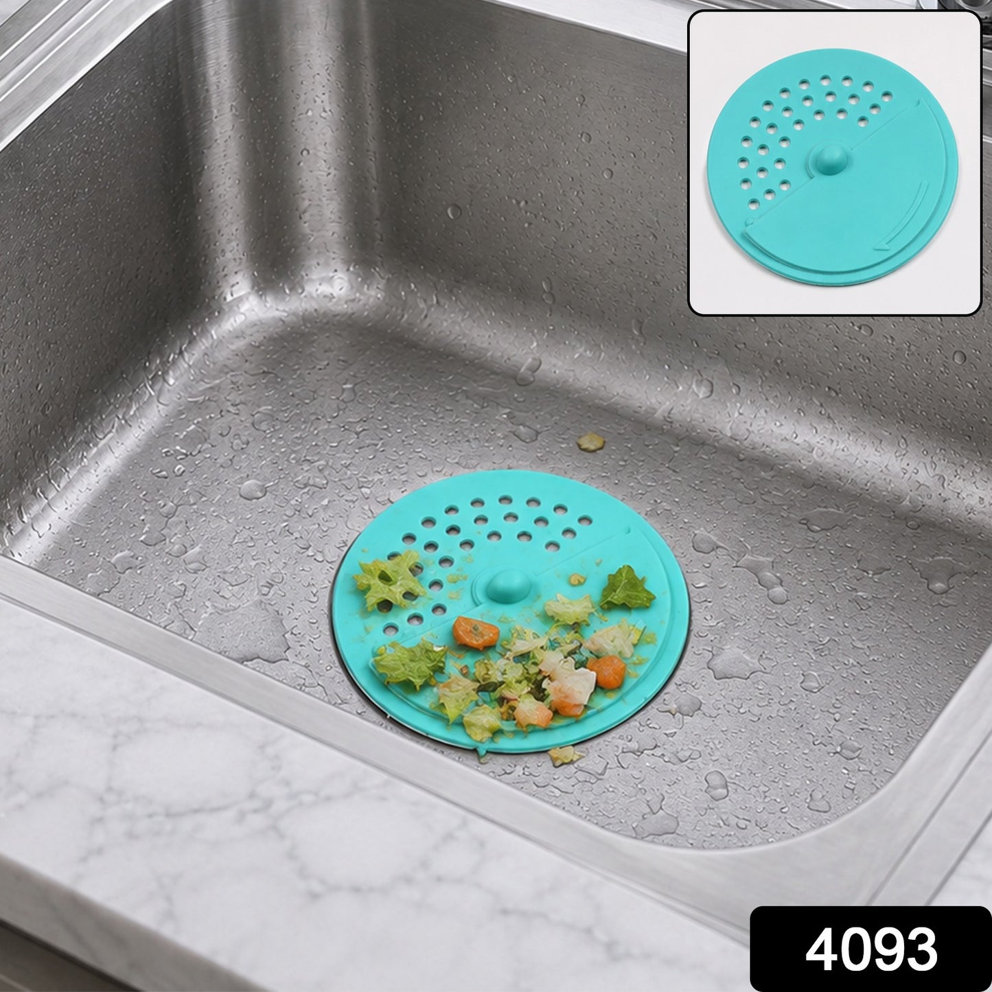 Round Silicone Sink Drain Cover Anti Odour Filter for Kitchen (1 Pc)