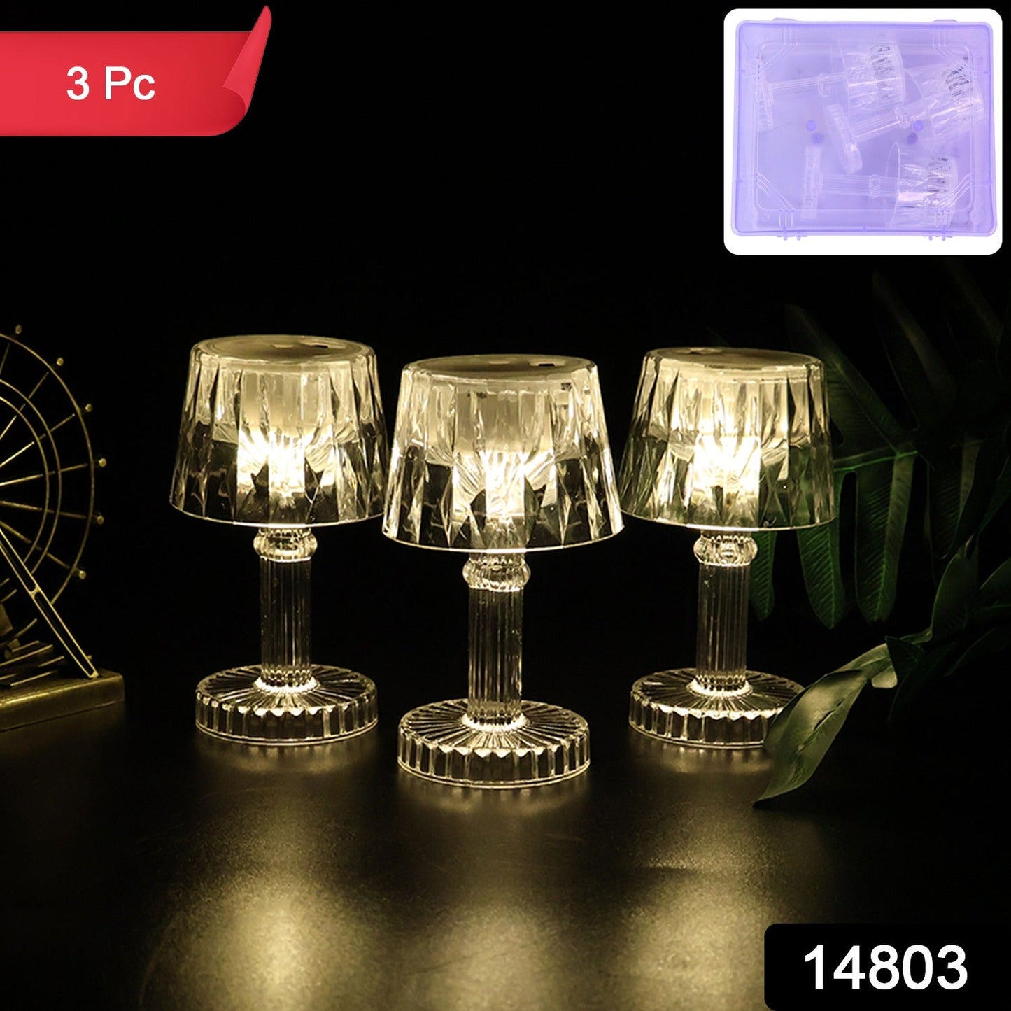 Battery Operated Decorative LED Mini Table Lamp (6 Pc / Set)