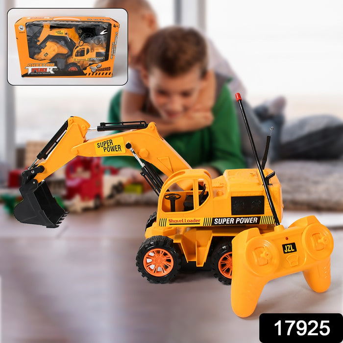 प्लास्टिक जेसीबी निर्माण खिलौना रिमोट कंट्रोल जेसीबी खिलौने बच्चों लड़कों के लिए, सुपर पावर रिमोट कंट्रोल जेसीबी ट्रक निर्माण खिलौना (1 सेट)
