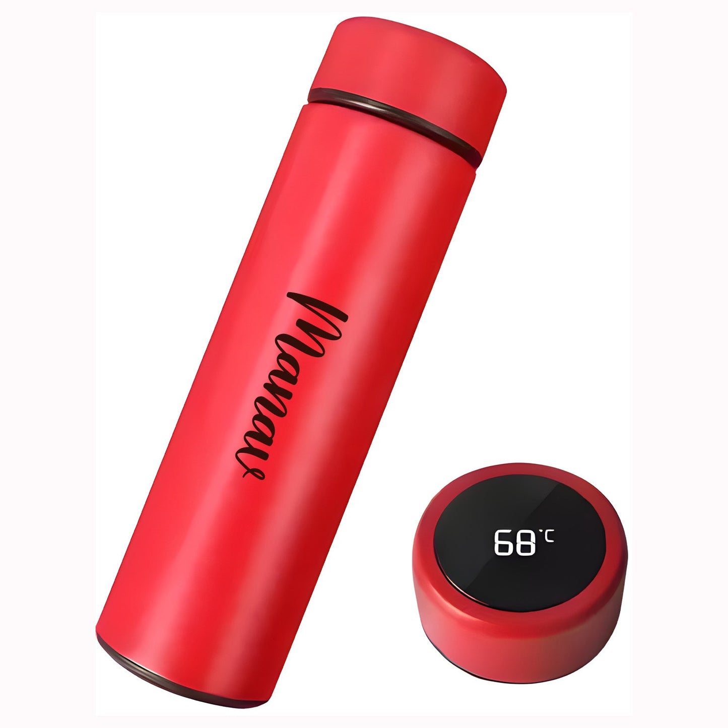 Personalized Stainless Steel Smart Water Bottle with Smart LCD Temperature Touch - 500ML