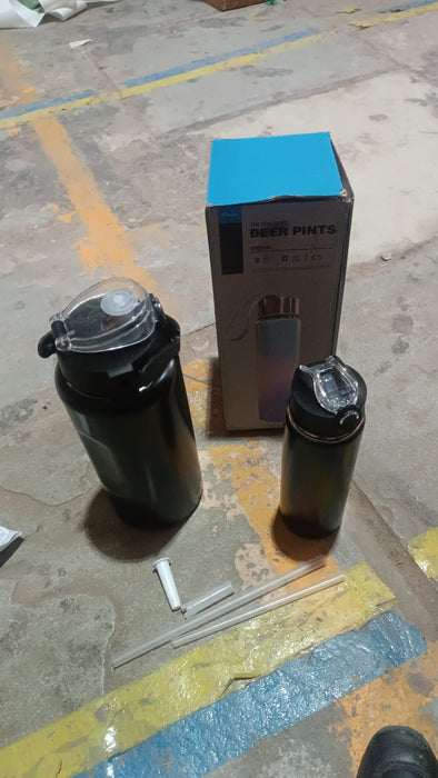 Customized / Personalized 3 In 1 Stainless Steel Insulated Water Bottle, Double Wall Vacuum (3 Pcs Set / Different Size)