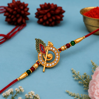Krishna Flute Rakhi Set with Choco Magic, Pack of 3