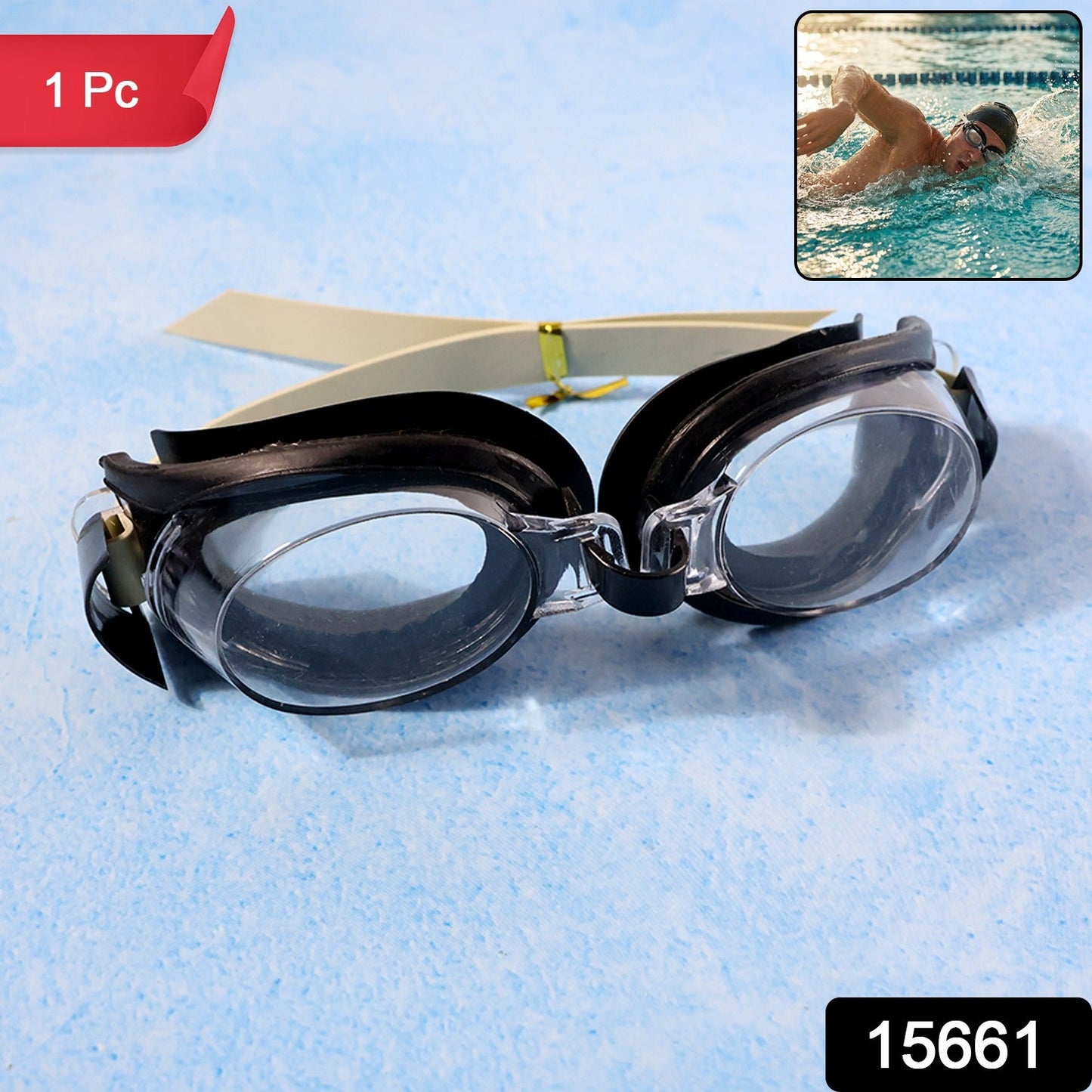 UV Protection Swimming Goggles (1 Pc)