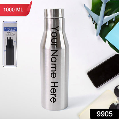 Customize Stainless Steel Double Wall Vacuum-Insulated Drink Water Bottle (1000 ML Approx)