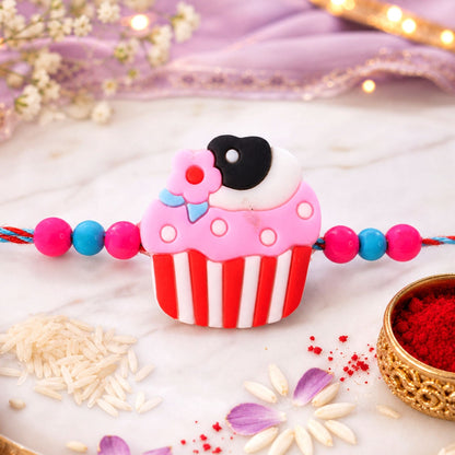 Kids Rakhi Cupcake Charm Traditional Beaded Rakhi (10pcs)