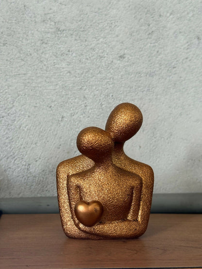 Abstract Couple Showpiece with Heart for Home, Table & Gift Decor