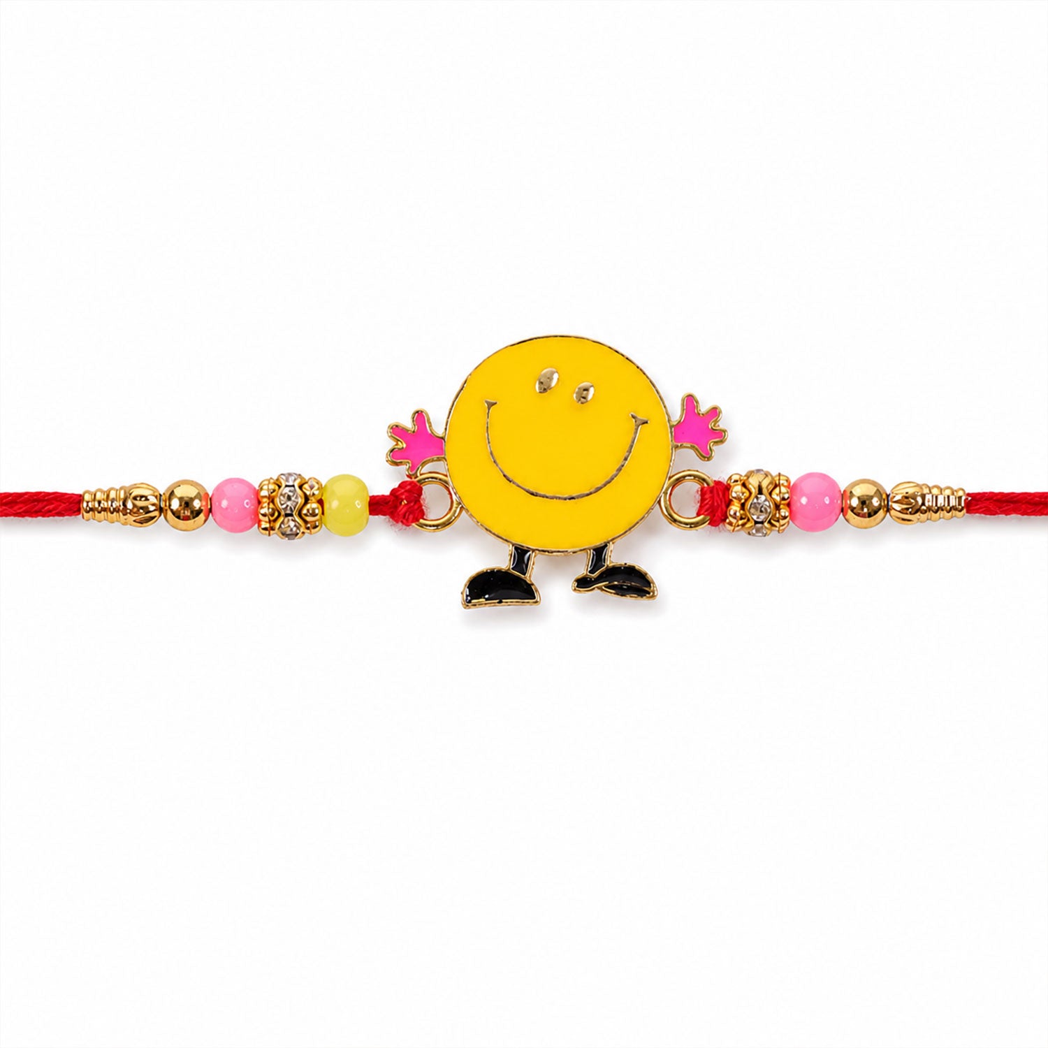 Smiley Kids Rakhi Colourful Beads & Playful Design for Raksha Bandhan (5pcs)