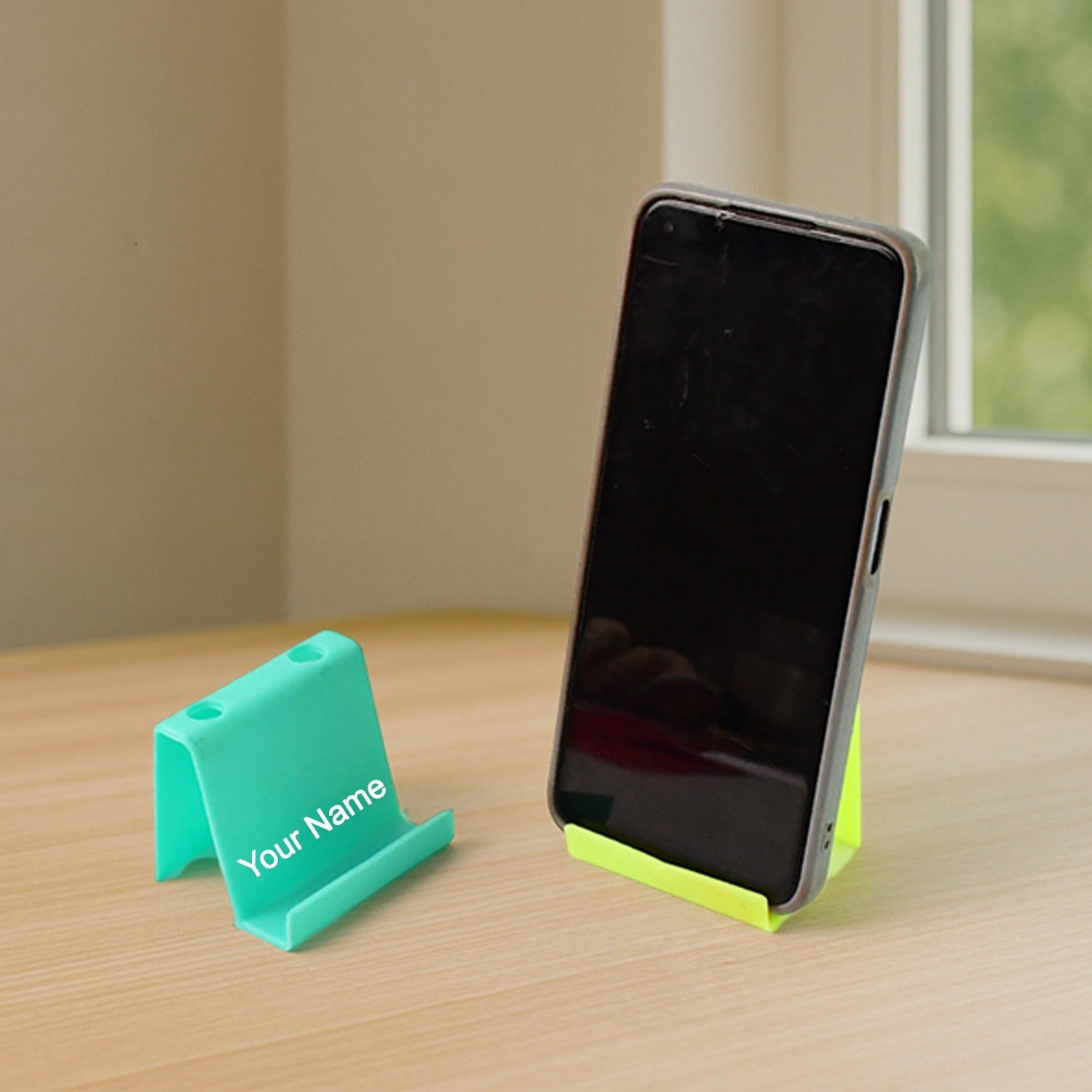 Customized / Personalized Multifunctional Plastic Mobile Phone Stand & Pen Holder (1 Pc & mix color)