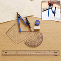 8 in 1 Geometry Stationery Set with Compass Rulers and Drawing Tools Kit (1 Set)