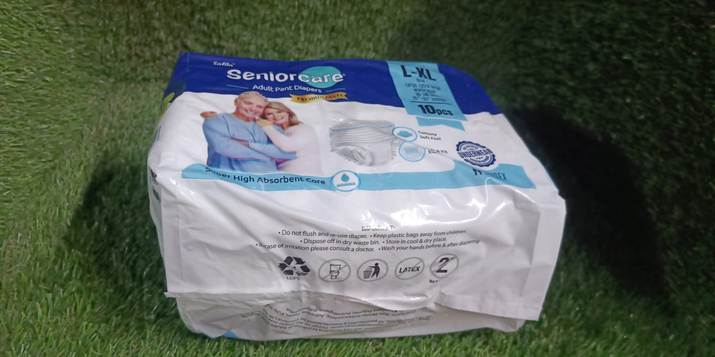 0963 Large - Extra Large Senior care Adult Pull Up Diaper Pants (Waist Size (90-140 Cm | 35 -55 Inch) Adult Diapers  ( Large - Extra Large L-XL10Pc)
