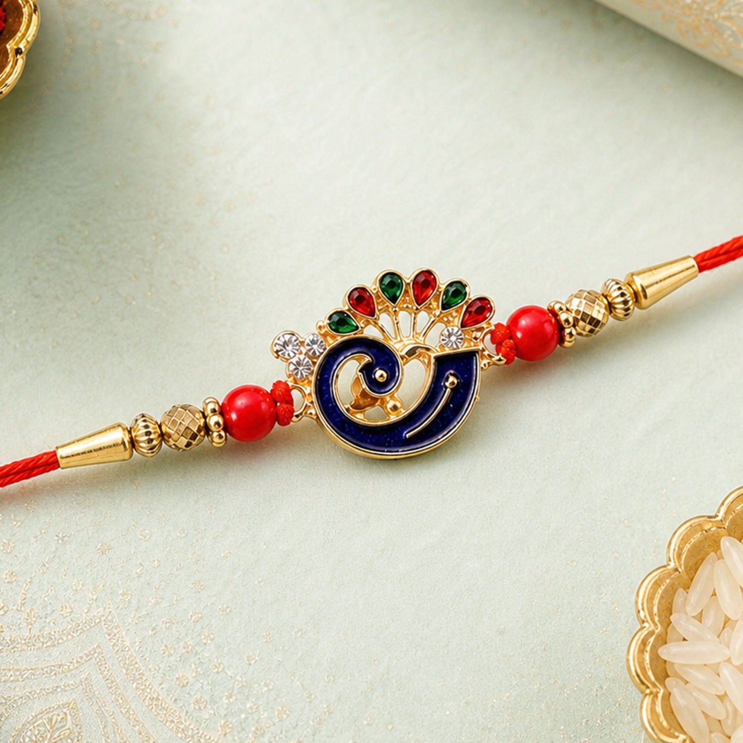 Peacock Rakhi – Elegant Designer Rakhi for Brother