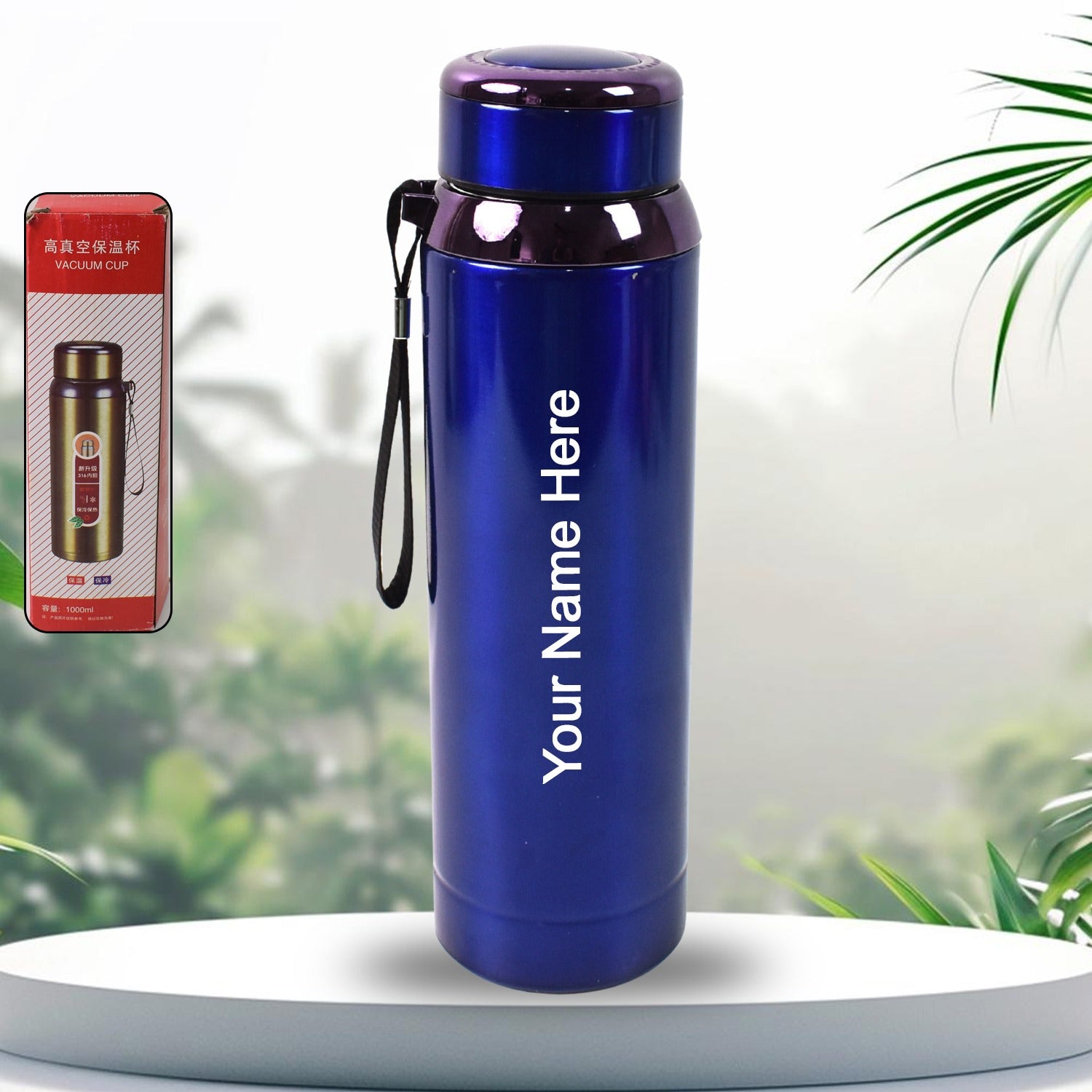 Customized / Personalized Vacuum Insulated Stainless Steel Bottle (1000 ML)