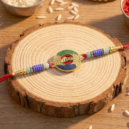Rakhi Traditional Festive Thread with Decorative Beads (5pcs)