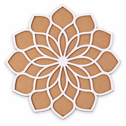 Lotus Petal Rangoli Stencil Board for Diwali, Puja and Festival Floor Decor