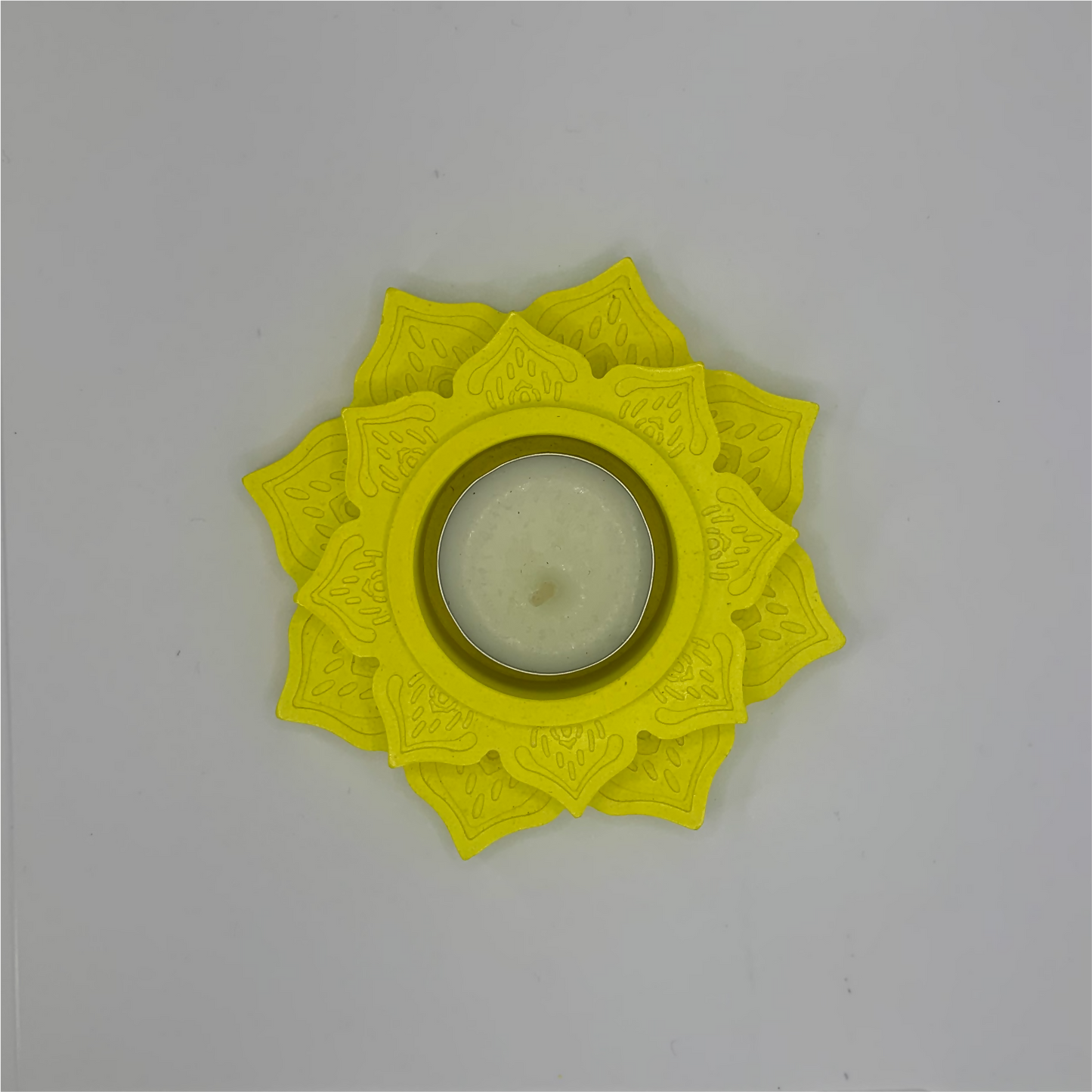 Lotus Diya yellow tealight candle Elegant Home Decor Handmade