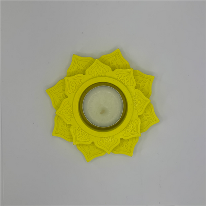 Lotus Diya yellow tealight candle Elegant Home Decor Handmade