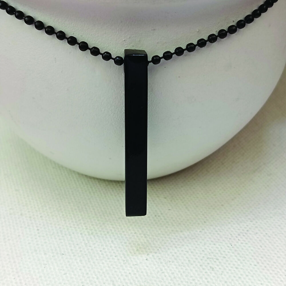 Black Bar Chain Pendent for mens