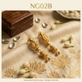 Heritage Gold Paisley Drop Earrings – Handcrafted Traditional Jewelry