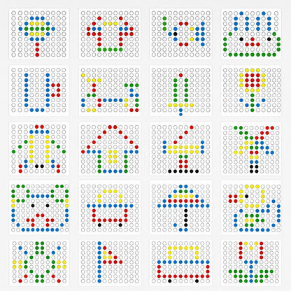 Zuppi Bear magnetic drawing board open, revealing the built-in storage tray filled with colourful beads.