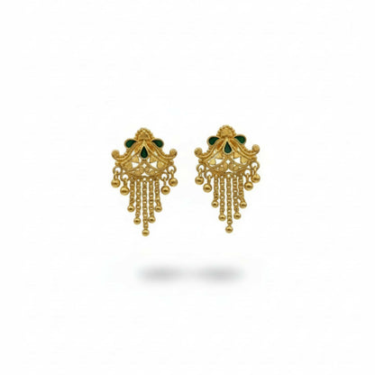 5 Line Side Latkan Golden Earrings with Mina for Women & Girls – Fancy Jewellery Gift