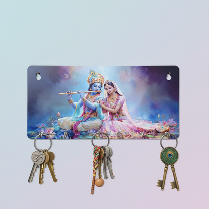 Lord Krishna Wall Key Holder | Main Door Key Organizer for Home & Office (Mix Design)