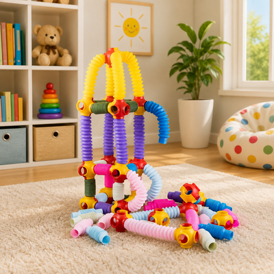 Truzo Toys Top Builder 68 Pcs Construction Building Blocks Set for Kids