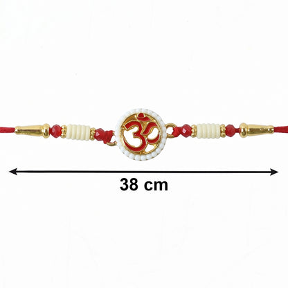 Elegant OM symbol Rakhi suitable for Raksha Bandhan