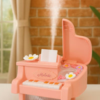 Pink Piano USB Mini Humidifier with Night Light for Bedroom & Kids Room