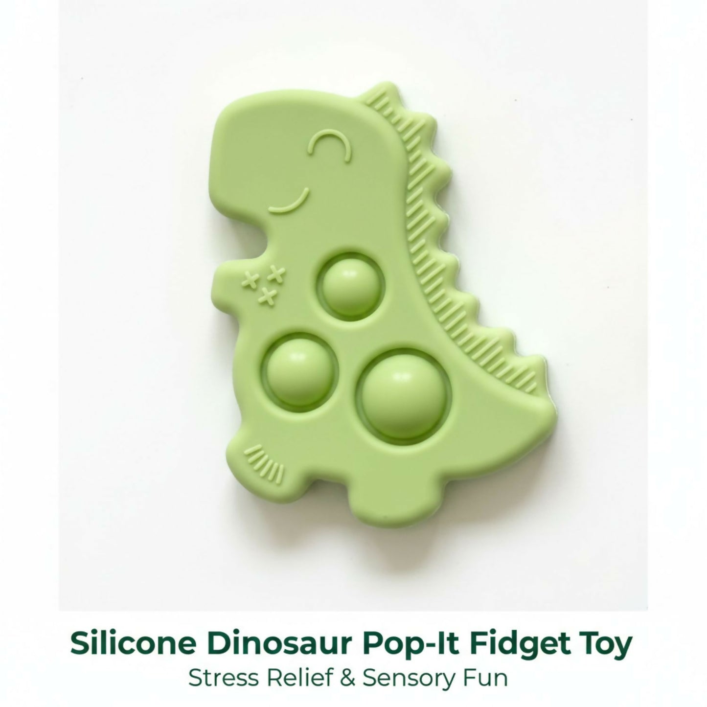 Silicone Dinosaur Pop-it Baby Teether